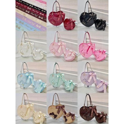 Sheep Puff Cookie Heart Bag(4th Reservation/11 Colours/2 Sizes/Full Payment Without Shipping)